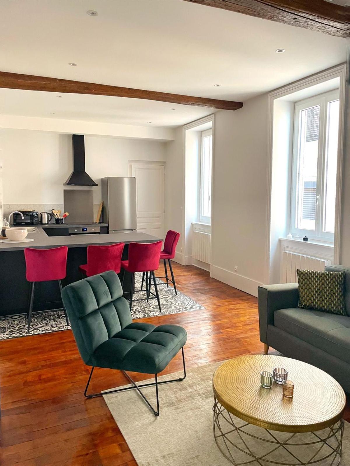 Center Macon Charmant Appartement Avec Vue Sur La Saone Luaran gambar